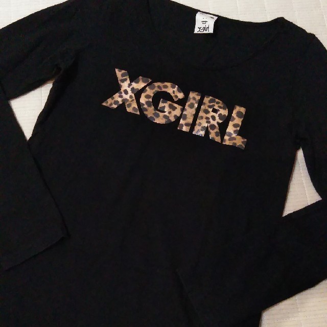 X-girl(エックスガール)のx-girl★エックスガール★レオパードロゴロンT(2) レディースのトップス(Tシャツ(長袖/七分))の商品写真