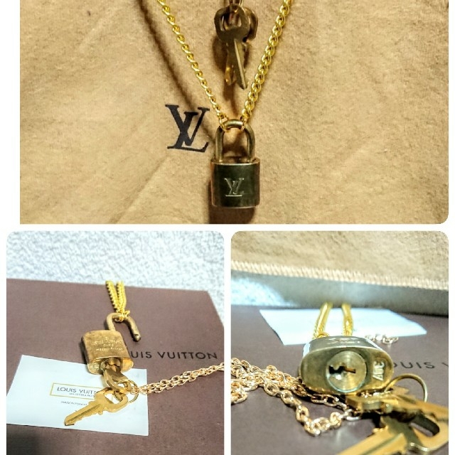 LOUIS VUITTON(ルイヴィトン)のルイヴィトン ゴールド カデナ南京錠、鍵2本付き！ メンズのアクセサリー(ネックレス)の商品写真