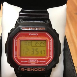 ジーショック(G-SHOCK)のカシオ G-SHOCK DW-5600CS 黒オレンジ USED(腕時計(デジタル))