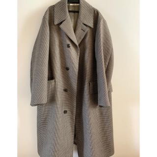 サンシー(SUNSEA)のauralee 18aw ハウンドテュースチェックコート(ステンカラーコート)