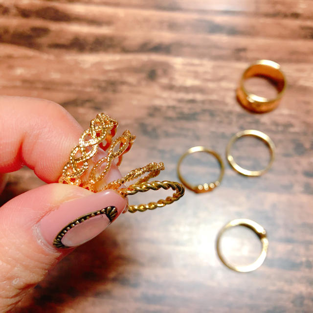 しまむら(シマムラ)のしまむら リング13個セット レディースのアクセサリー(リング(指輪))の商品写真