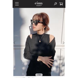 エイミーイストワール(eimy istoire)のeimy  エイミーイストワール　カシュクール レイヤードニットワンピース(ひざ丈ワンピース)