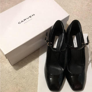 カルヴェン(CARVEN)のcarven 本革 ブラック 23.5(ハイヒール/パンプス)