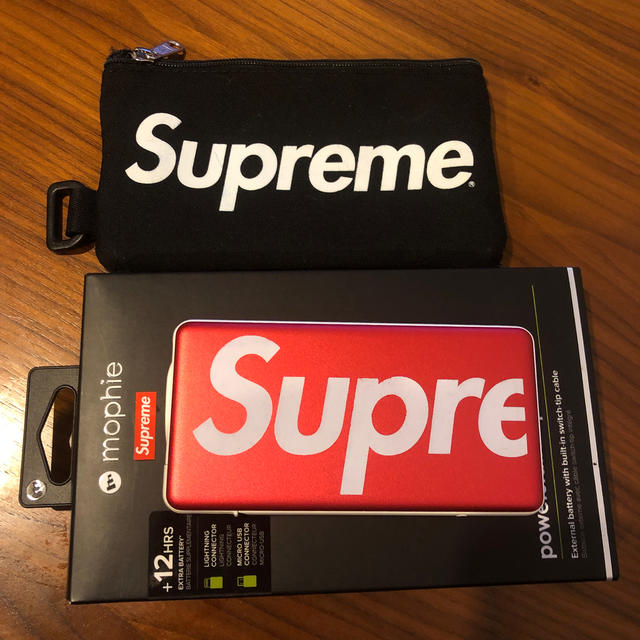 憧れの - Supreme mophie pouch/supreme mobile + バッテリー/充電器