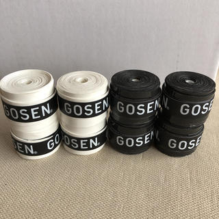 ゴーセン(GOSEN)のGOSENグリップテープ 黒と白 各4個 計8個(バドミントン)