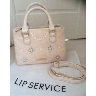 リップサービス(LIP SERVICE)の新品♡ビジューつきバック♡(ショルダーバッグ)