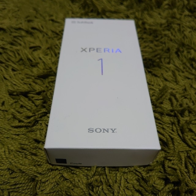 スマホ/家電/カメラsimフリー XPERIA 1 ソフトバンク 802SO パープル 未開封