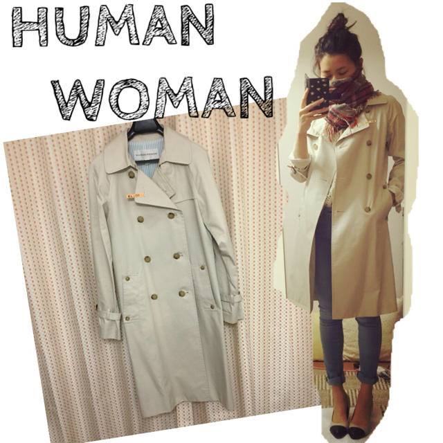 HUMAN WOMAN(ヒューマンウーマン)のHUMAN WOMAN トレンチコート レディースのジャケット/アウター(トレンチコート)の商品写真