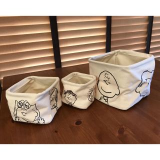 スヌーピー(SNOOPY)のSNOOPY ＆フレンズの収納BOX 3点セット❣️(ケース/ボックス)