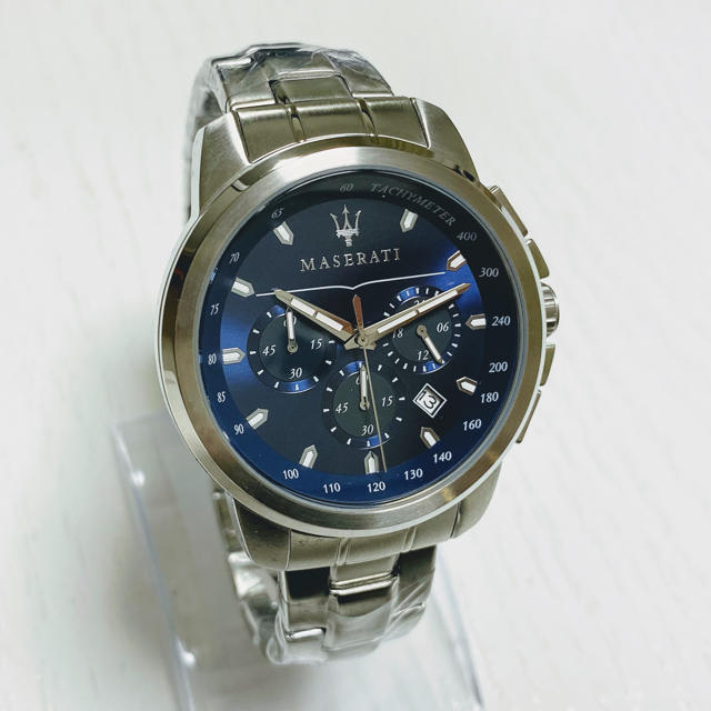 SEIKO(セイコー)の★激レア【海外限定】★新品/マセラティ/クロノグラフシルバーネイビー/クォーツ メンズの時計(腕時計(アナログ))の商品写真