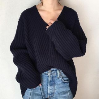 アクネ(ACNE)のacnestudios アクネストゥディオズ　デボラ　ニット　ブラック(ニット/セーター)