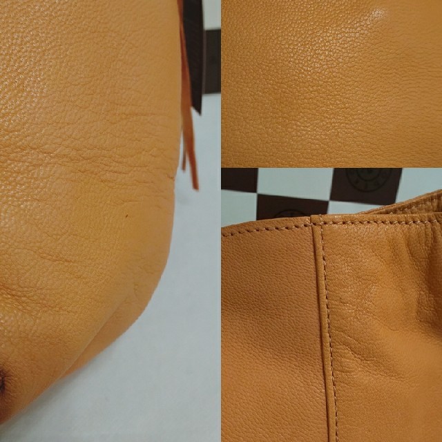 ATAO(アタオ)の《美品》アタオ　キャンディ　ゴートレザー　オレンジ　(保存袋無し) レディースのバッグ(ショルダーバッグ)の商品写真