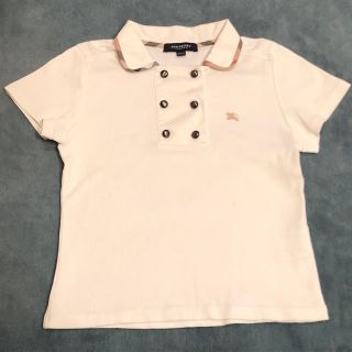 バーバリー(BURBERRY)のバーバリー　130センチ　ポロシャツ　白(Tシャツ/カットソー)