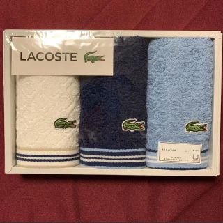 ラコステ(LACOSTE)のラコステ　ハンカチタオル3組(ハンカチ/ポケットチーフ)