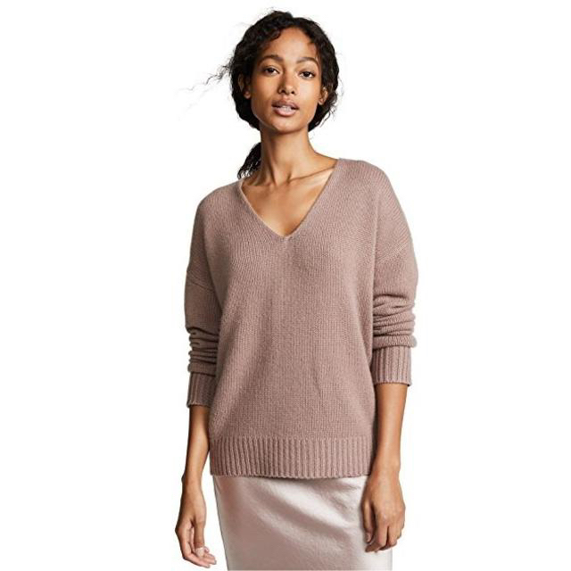 MauveMistサイズtheory cashmere relaxed Vneck S