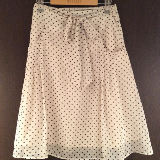ViS(ヴィス)の春物♡ギャミヌリィドット柄スカート レディースのスカート(ひざ丈スカート)の商品写真