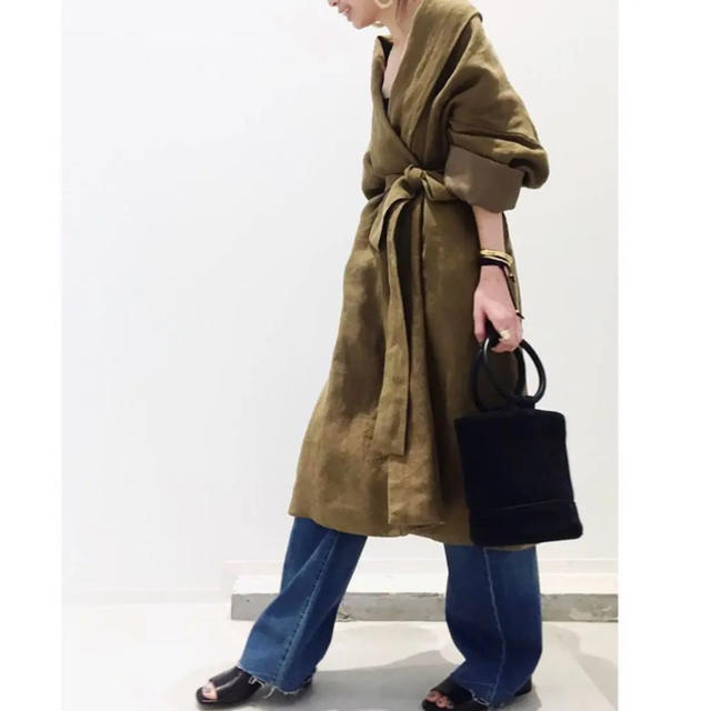 L'Appartement DEUXIEME CLASSE(アパルトモンドゥーズィエムクラス)のアパルトモン  LYRIA LINEN COAT リネンコート レディースのジャケット/アウター(スプリングコート)の商品写真