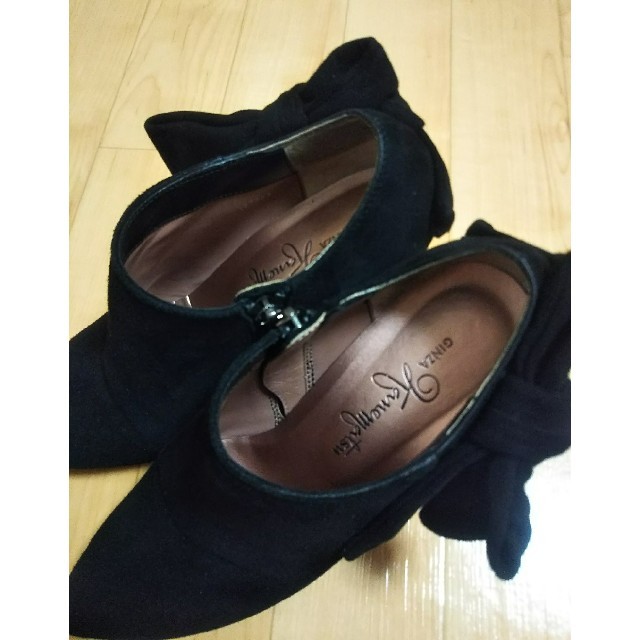 GINZA Kanematsu(ギンザカネマツ)の銀座かねまつ ショートブーツ 靴  黒 22.5㎝ レディースの靴/シューズ(ブーティ)の商品写真