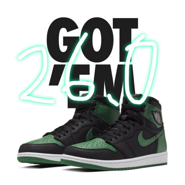 AIR JORDAN 1 HIGH OG "BLACK/PINE GREEN"