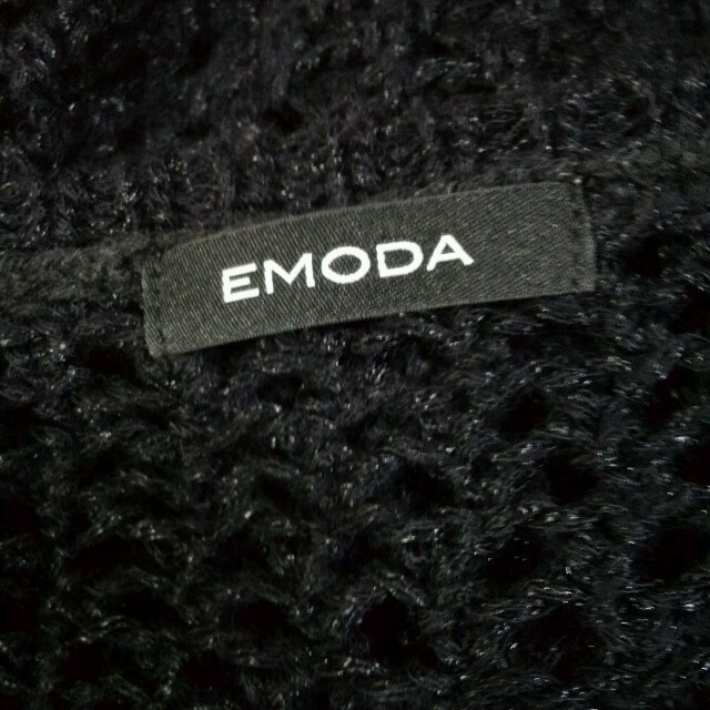 EMODA(エモダ)の☆EMODA☆ブラック☆鍵編み☆ニット☆ レディースのトップス(ニット/セーター)の商品写真