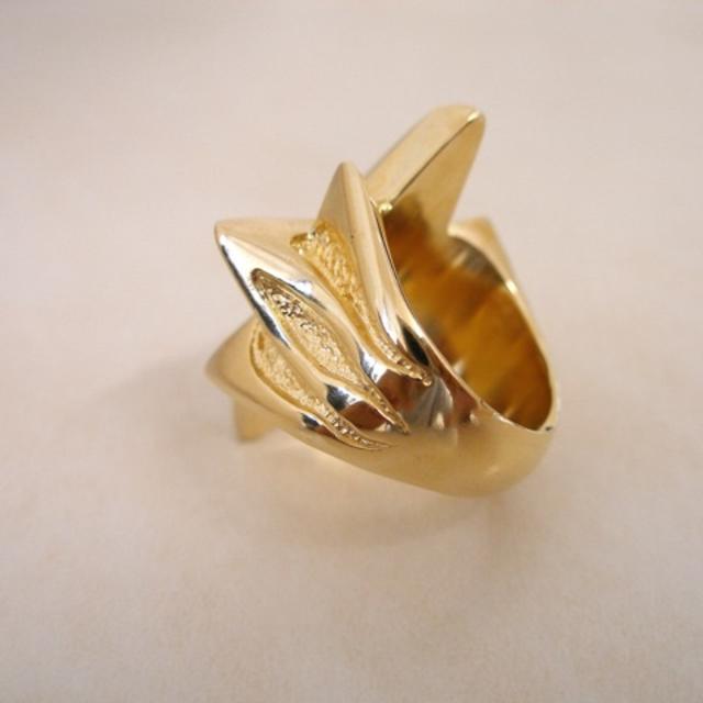 仁尾彫金『ゴールドビッグギャラクシーリング』ハンドメイド36 メンズのアクセサリー(リング(指輪))の商品写真