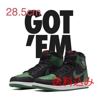 ナイキ(NIKE)のNIKE AIR JORDAN1 High BLACK/PINE GREEN(スニーカー)