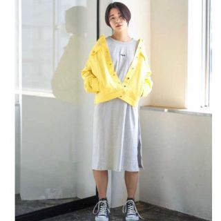 フィラ(FILA)のFILA ロングTワンピース(黒色)(ひざ丈ワンピース)