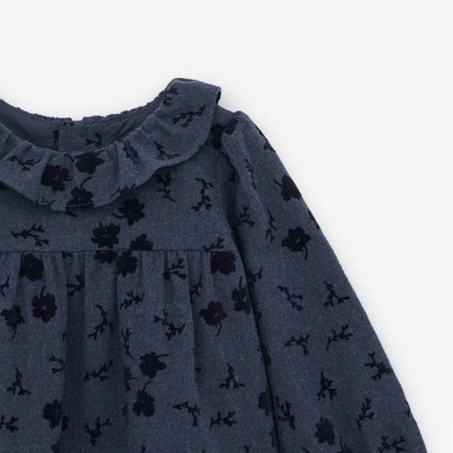 ZARA KIDS(ザラキッズ)のザラベイビー フリル フラワー柄　ワンピース キッズ/ベビー/マタニティのキッズ服女の子用(90cm~)(ワンピース)の商品写真