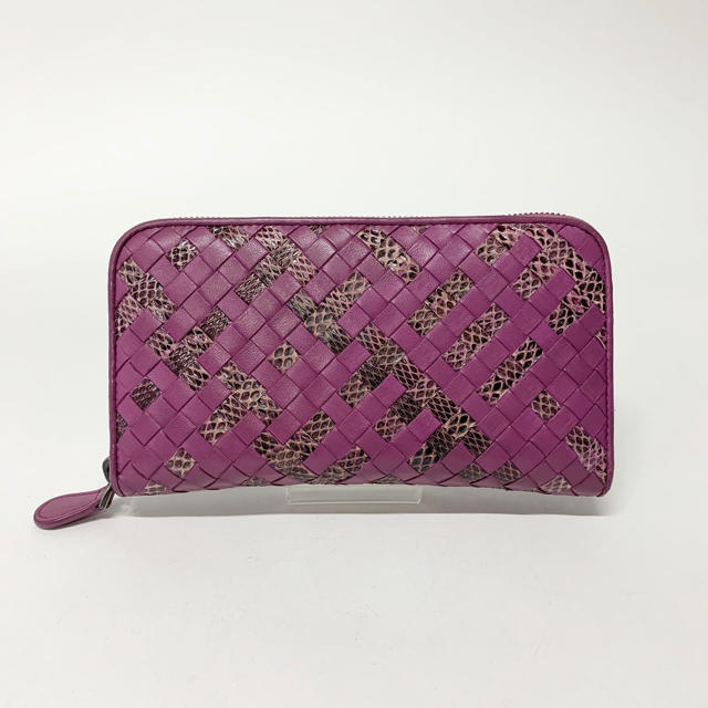 Aランク✨BOTTEGA VENETA イントレチャート ラウンドファスナー❣️