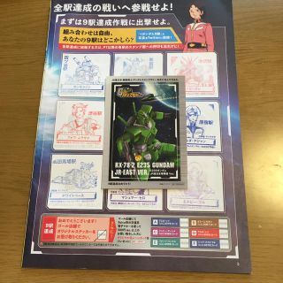 ジェイアール(JR)のガンダムスタンプラリー　ステッカー(ノベルティグッズ)