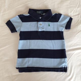 ポロラルフローレン(POLO RALPH LAUREN)のラルフローレル ボーダー ポロシャツ 80cm 男の子 ラガーシャツ風 爽やか(シャツ/カットソー)