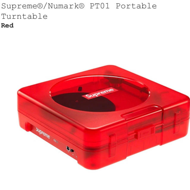 Supreme(シュプリーム)のSupreme®/Numark® PT01 Portable Turntable 楽器のDJ機器(ターンテーブル)の商品写真