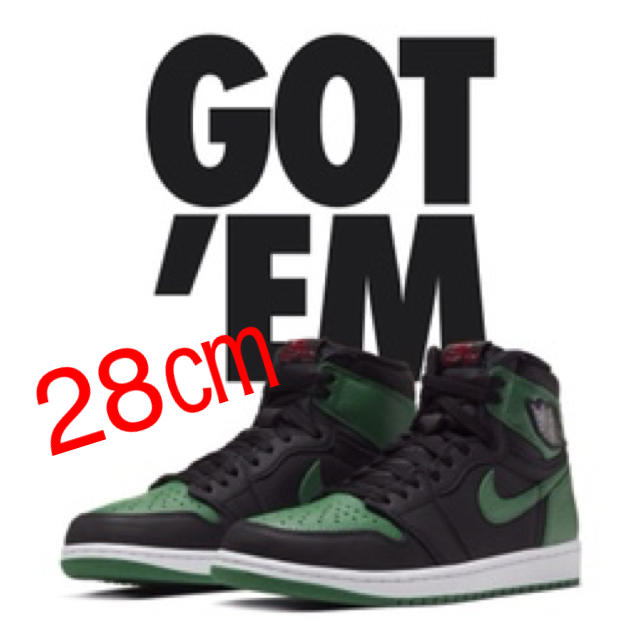 NIKE AIR JORDAN 1 black pinegreenメンズ