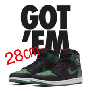 ナイキ(NIKE)のNIKE AIR JORDAN 1 black pinegreen (スニーカー)