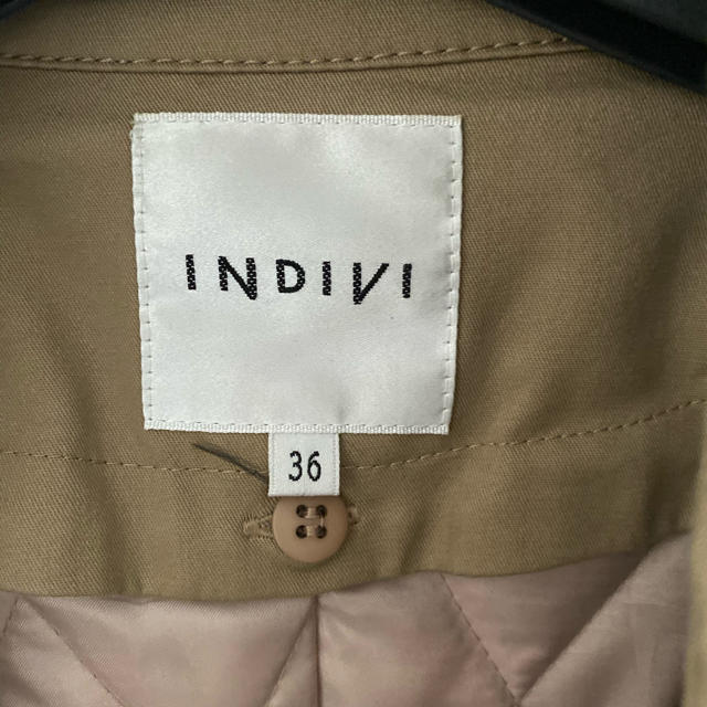 INDIVI(インディヴィ)の【値下げ】INDIVI トレンチコート ライナー取外し可　ベージュ レディースのジャケット/アウター(トレンチコート)の商品写真