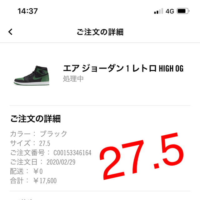 NIKE(ナイキ)のNIKE AIR JORDAN 1 RETRO HIGH OG パイングリーン メンズの靴/シューズ(スニーカー)の商品写真