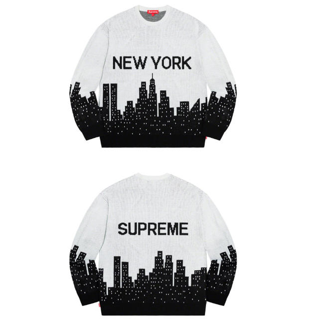 希少Lサイズ 完売品supreme new york sweater セーター