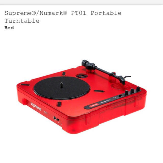 Supreme(シュプリーム)のSupreme®/Numark® PT01 Portable Turntable 楽器のDJ機器(ターンテーブル)の商品写真