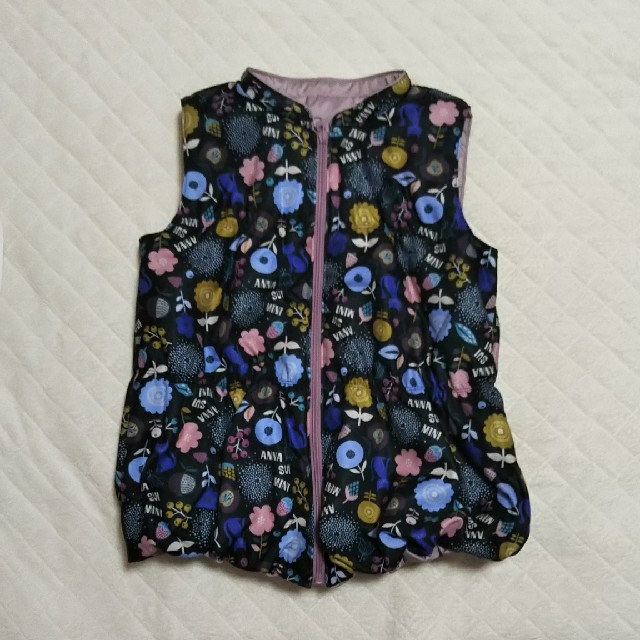 ANNA SUI mini(アナスイミニ)の【未使用】ANNA SUI mini 中綿ベスト LLサイズ キッズ/ベビー/マタニティのキッズ服女の子用(90cm~)(ジャケット/上着)の商品写真