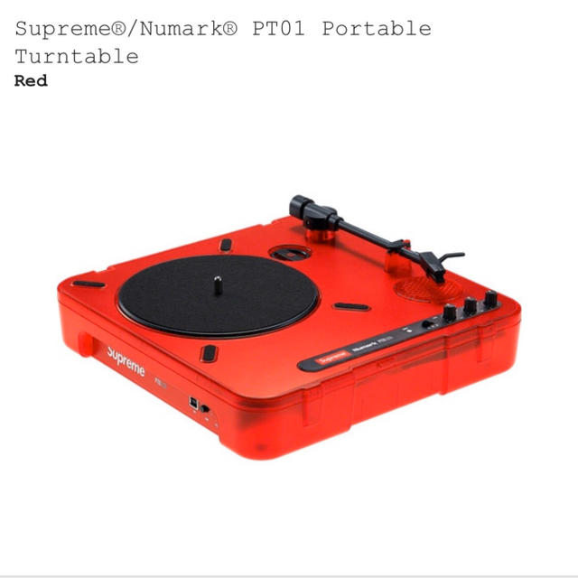 Supreme(シュプリーム)のSupreme®/Numark® PT01 Portable Turntable 楽器のDJ機器(ターンテーブル)の商品写真