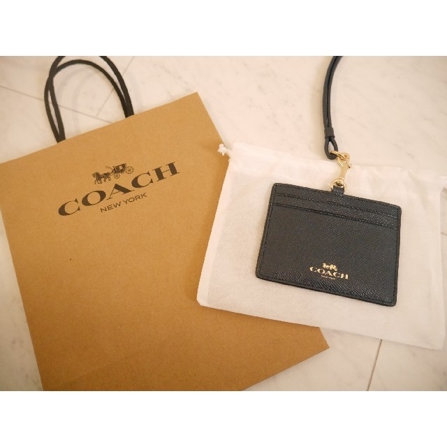 COACH IDケース ネックストラップ付き 定期入れ パスケース