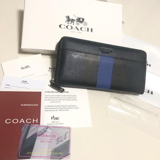 COACH(コーチ)のセール中【新品】COACH コーチ/長財布　未使用　 ブラック　 メンズのファッション小物(長財布)の商品写真