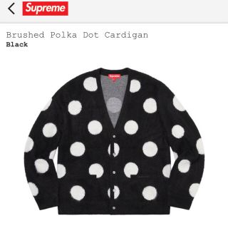 シュプリーム(Supreme)のsupreme polka dot cardigan black Lサイズ(Tシャツ/カットソー(七分/長袖))