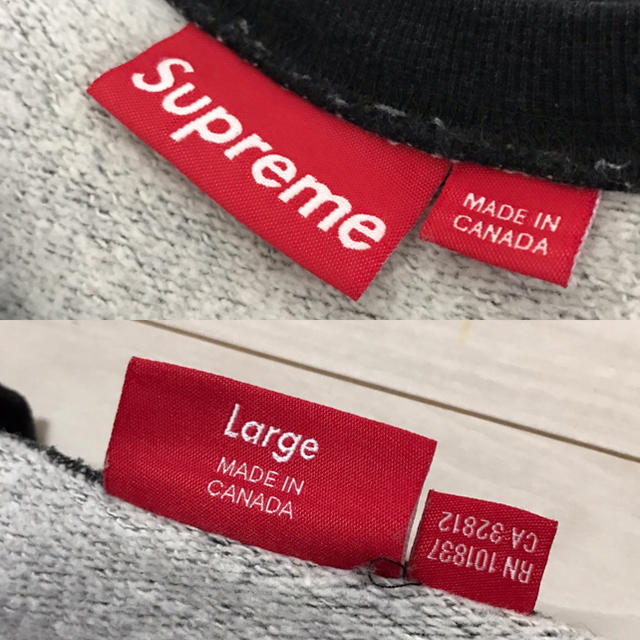 supreme 12aw felt arc crewneck black