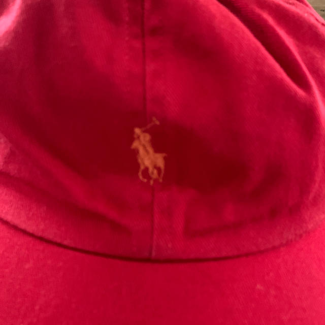 POLO RALPH LAUREN(ポロラルフローレン)のラルフローレン　キッズ用キャップ　赤／オレンジ キッズ/ベビー/マタニティのこども用ファッション小物(帽子)の商品写真