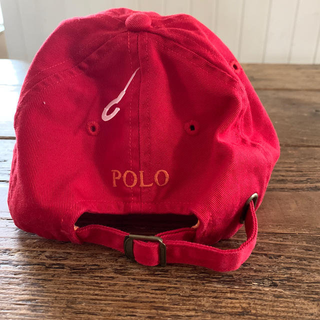 POLO RALPH LAUREN(ポロラルフローレン)のラルフローレン　キッズ用キャップ　赤／オレンジ キッズ/ベビー/マタニティのこども用ファッション小物(帽子)の商品写真