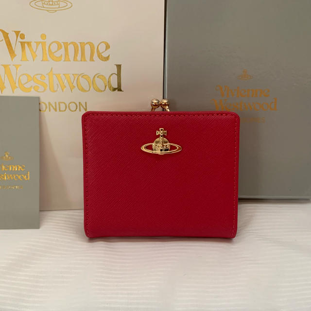 【VIVIENNE WESTWOOD】　二つ折り財布　ピーチ