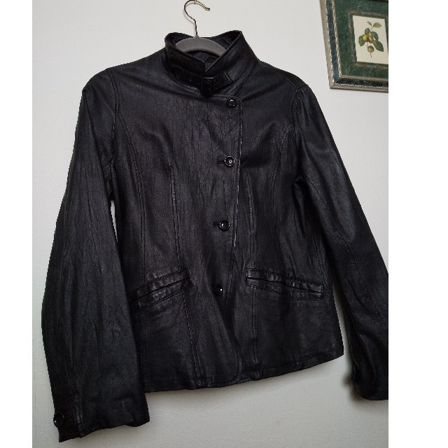 羊革　レザージャケット レディースのジャケット/アウター(ライダースジャケット)の商品写真