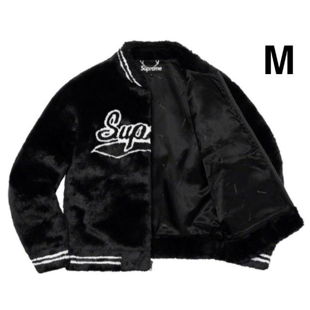 Supreme(シュプリーム)の【正規品】Faux Fur Varsity Jacket M Black メンズのジャケット/アウター(ブルゾン)の商品写真