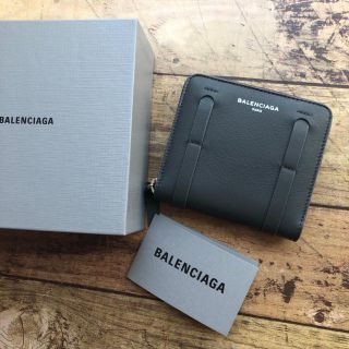 バレンシアガ(Balenciaga)の新品 バレンシアガ ロゴ コインケース 折り財布 グレー(コインケース)